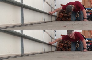 Adjust garage door so it seals.