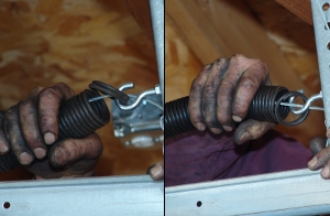 Flip the extension springs if necessary.